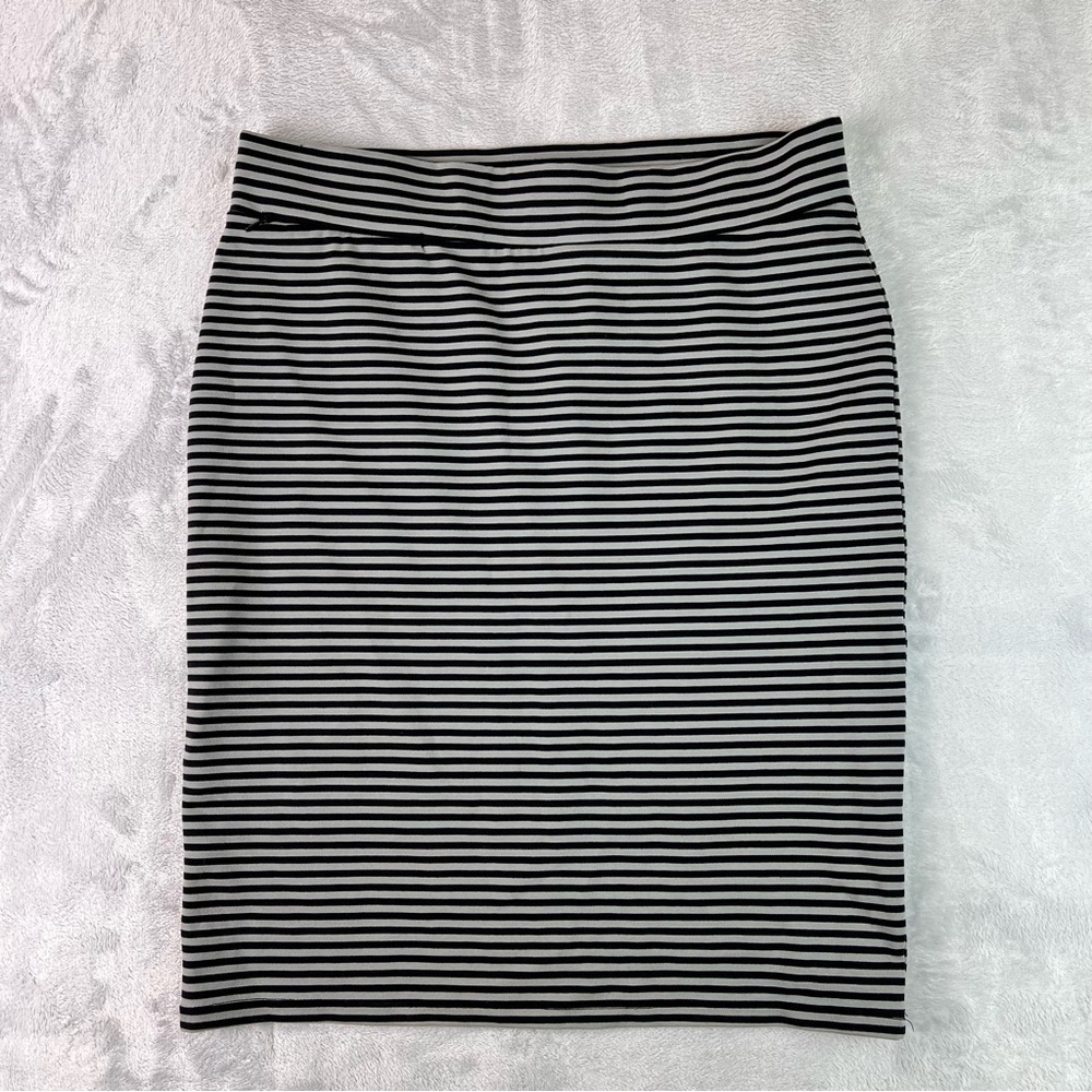 Toad &‎ Co. Paseo Ponte Knit Skirt Striped Size Medium Pull On Stretchy Tencel